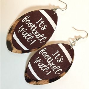 🏈 ITS FOOTBALL YALL leopard print earrings